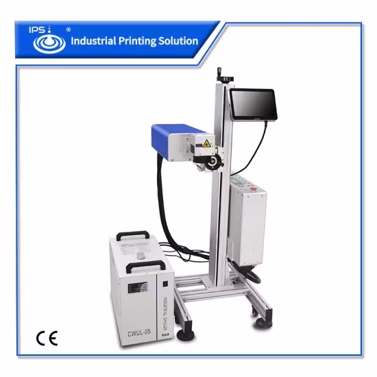  Hochgeschwindigkeits-10-W-Fly-UV-Lasermarkierungsdruckmaschine für PVC-Rohre und Glas.  Metall mit CE-Zertifizierung